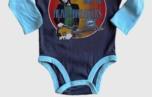 NEW ROWDY SPROUT kid's tom petty raglan onesie in blue
